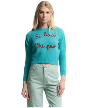 Kocca Truien & Vesten ,Blauw ,Wol Wollen Trui
