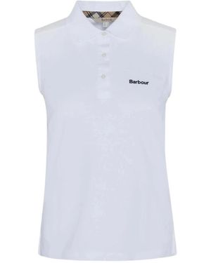 Barbour Sleeveless Tops - White