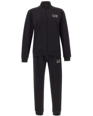 EA7 Fitness ,Zwart ,Katoen Zip-Up Trainingspak Set