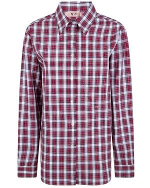 N°21 Overhemden ,Veelkleurig ,Shirts - Rood