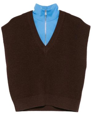 Tibi Sleeveless Strickware - Braun