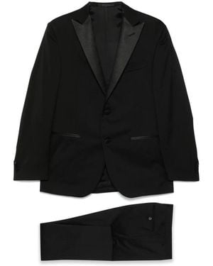 Corneliani Single Breasted Suits - Black