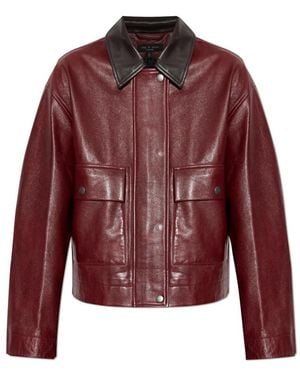 Rag & Bone Leather Jackets - Red