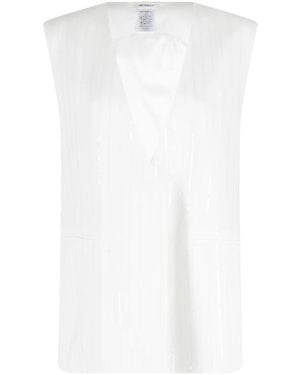 MEIMEIJ Jassen ,Wit ,Pailletten Pailletten Gilet