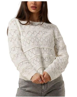 Object Weiße Strickpullover - Grau