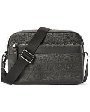 Michael Kors Schwarze Leder Crossbody Messenger Bag