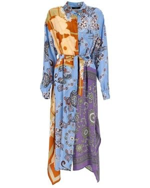 Weekend by Maxmara Reines Seiden Crepe De Chine Kleid - Blau