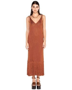 Akep Knitted Dresses - Orange