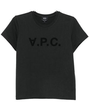 A.P.C. Tops ,Zwart ,T-Shirts