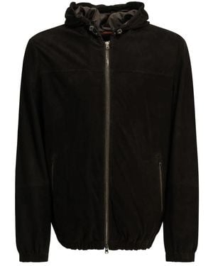 Herno Jassen ,Bruin ,Suède Resort-Jack - Zwart