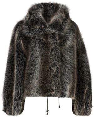 VALENTINI 1972 Jassen ,Bruin ,Nepbont Nepbont & Shearling Jassen - Zwart