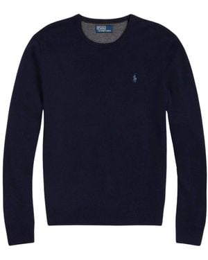Polo Ralph Lauren Wollen Crew Neck Sweater - Blauw