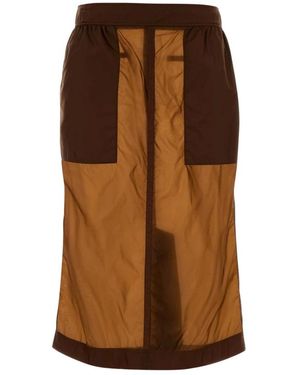 Saint Laurent Rokken ,Bruin ,Leer Kokerrok