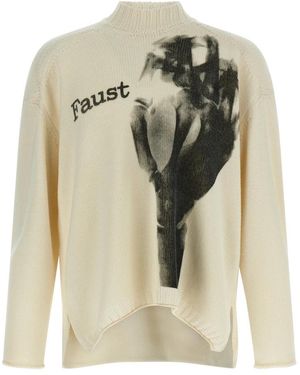 Undercover Faust Wollen Trui - Wit