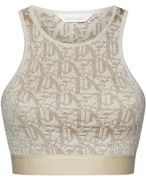 Palm Angels Sleeveless Tops - Natural