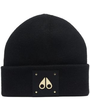 Moose Knuckles Logo Icon Beanie - Schwarz