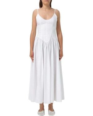 STAUD Midi Dresses - Blanc