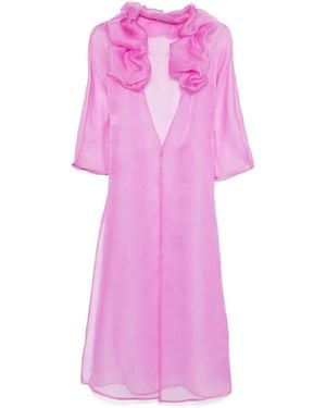 Fely Campo Single-Breasted Coats - Rosa