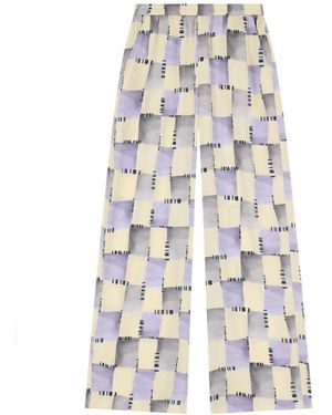 Emporio Armani Wide Trousers - Blue