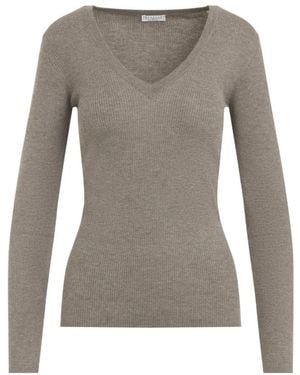 Brunello Cucinelli Cashmere Knitwear - Gris