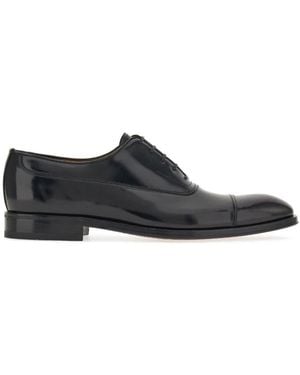 Ferragamo Schwarze Kalbsleder Ptera Schuhe