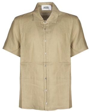 Alpha Studio Short Sleeve Shirts - Natural
