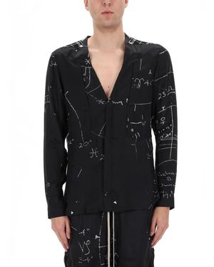 Rick Owens Overhemden ,Zwart ,Larry Fogpocket Shirt