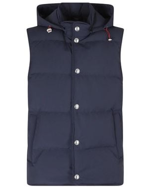 Eleventy Jassen ,Blauw ,Leer Gilet