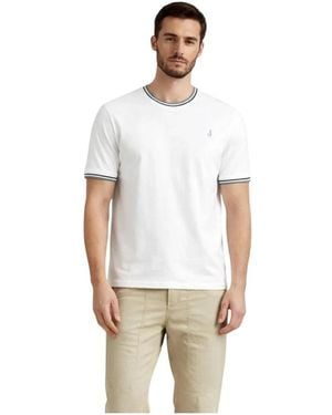 Jeckerson Tops ,Wit ,Katoen Crewneck T-Shirt - Naturel
