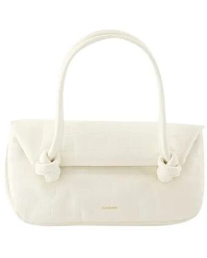 Jil Sander Tassen ,Leer Knot Sm Schoudertas - Wit