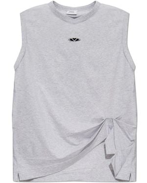 Vetements Sleeveless Tops - Gray