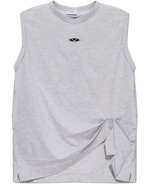 Vetements T-Shirt Met Applicatie - Grijs