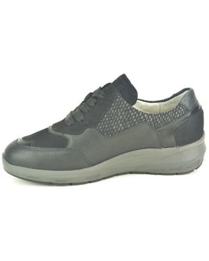 Waldläufer Schoenen ,Zwart ,Zwart Combi Runner N.+Tiret - Grijs