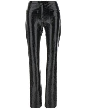 Courreges Broeken ,Zwart ,Katoen Tube Vinyl Tailored Pant