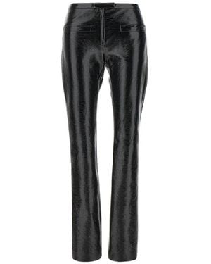 Courreges Broeken ,Zwart ,Katoen Tube Vinyl Tailored Pant