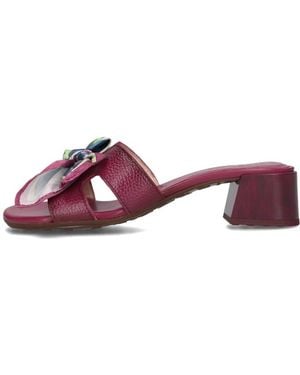 Hispanitas Heeled Mules - Morado