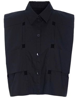Bitte Kai Rand Overhemden ,Zwart ,Vesten - Blauw