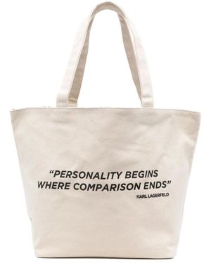 Karl Lagerfeld Tote Bags - Metallizzato