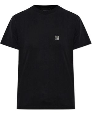 DSquared² T-Shirt Met Logo-Applicatie - Zwart