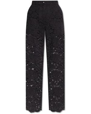 Dolce & Gabbana Wide Trousers - Black