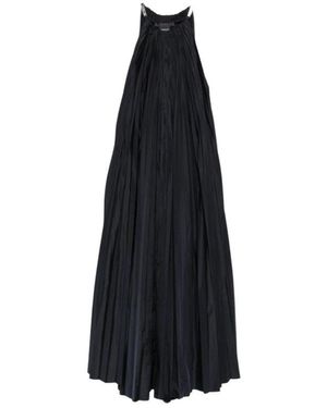 Max Mara Mxecostone Mouwloze Geplooide Jurk - Zwart