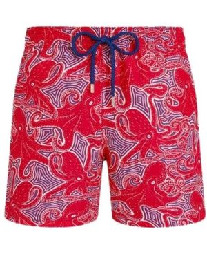 Vilebrequin Moorea "Hypnoctopus" Zwemshort - Rood