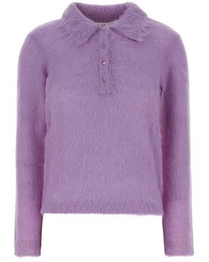 Chloé Tops ,Paars ,Wol Wolmix Polo Shirt