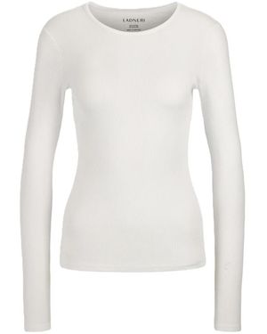 LADNERI Truien & Vesten ,Wit ,Katoen Longsleeve Line