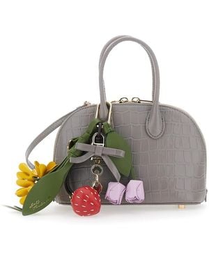 Self-Portrait Tassen ,Grijs ,Leer Croc Leather Toast Mini Bag