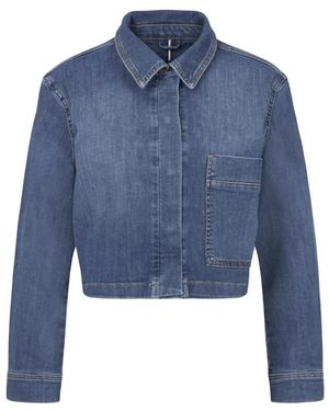 Bugatti Kurze Jeansjacke Mit Verstecktem Verschluss - Blau