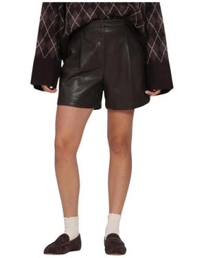 Notre-v Korte Broeken ,Bruin ,Leer Nv-Ire Short - Zwart