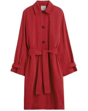 TOTEME Belted Coats - Rojo