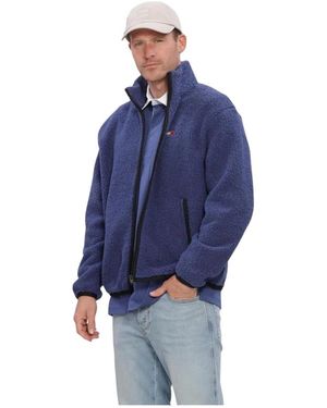 Tommy Hilfiger Fitness ,Blauw Truien & Vesten Tjm Rlx Badge Zip-Thru Teddy Ext