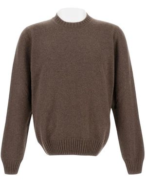 Gran Sasso Rundhals-Strickware - Braun